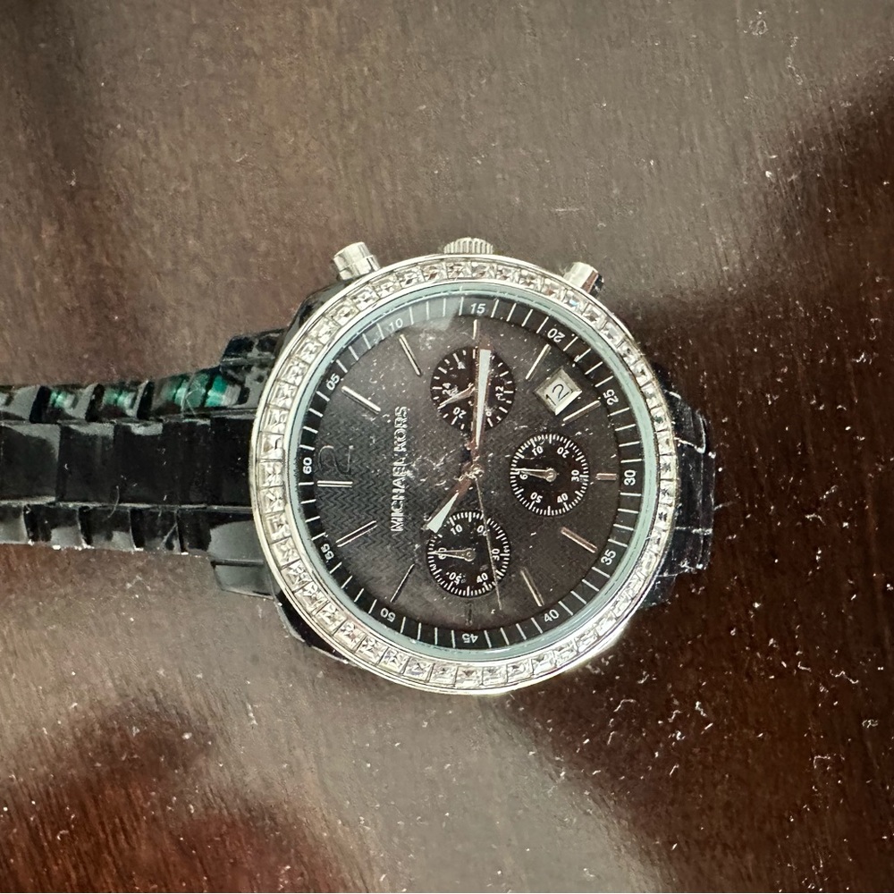 Michael Kors Black Watch with Silver stones